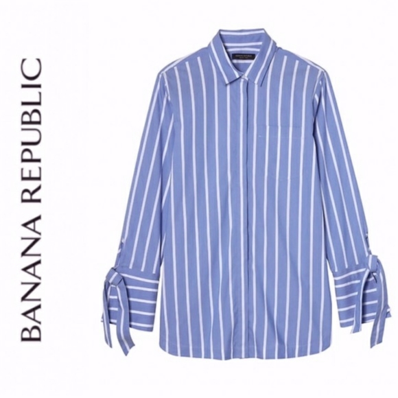 Parker tunic tie-cuff button down - Picture 3 of 6